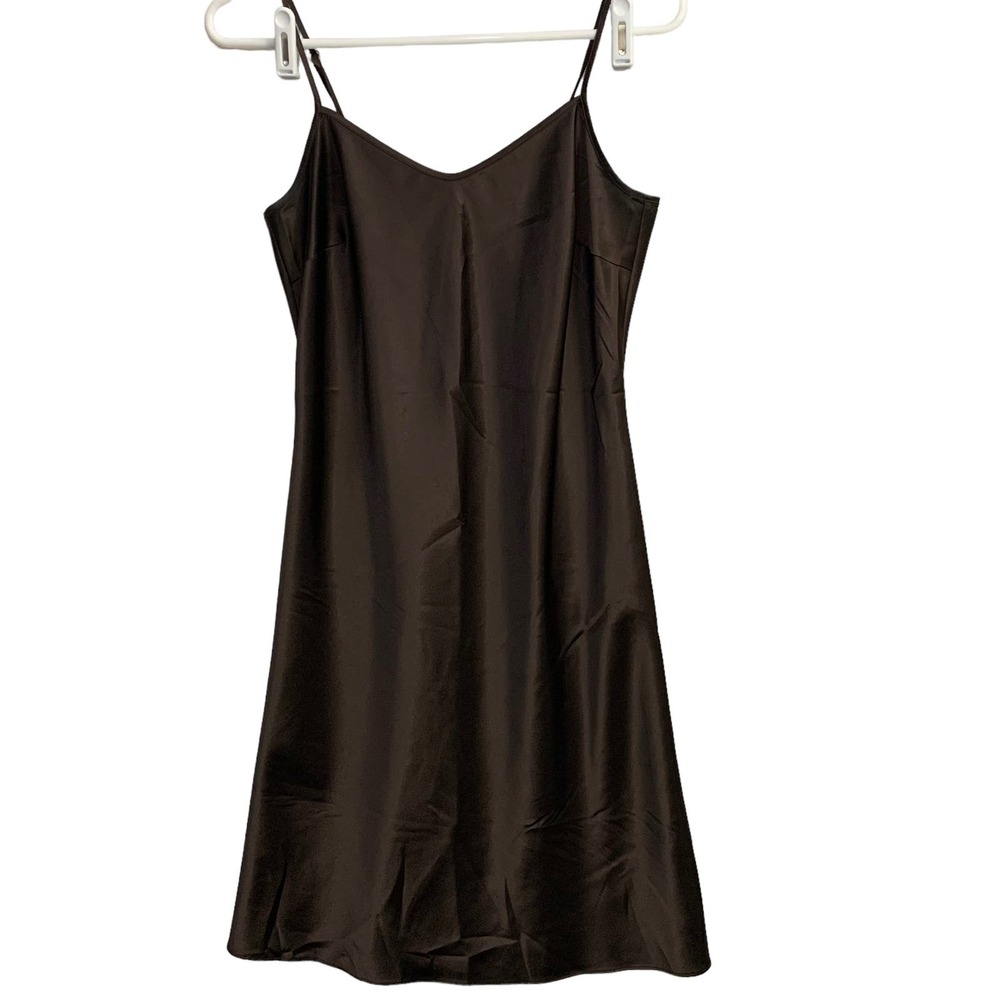 Women’s Romantic Brown Slick Dress. Size Small Medium